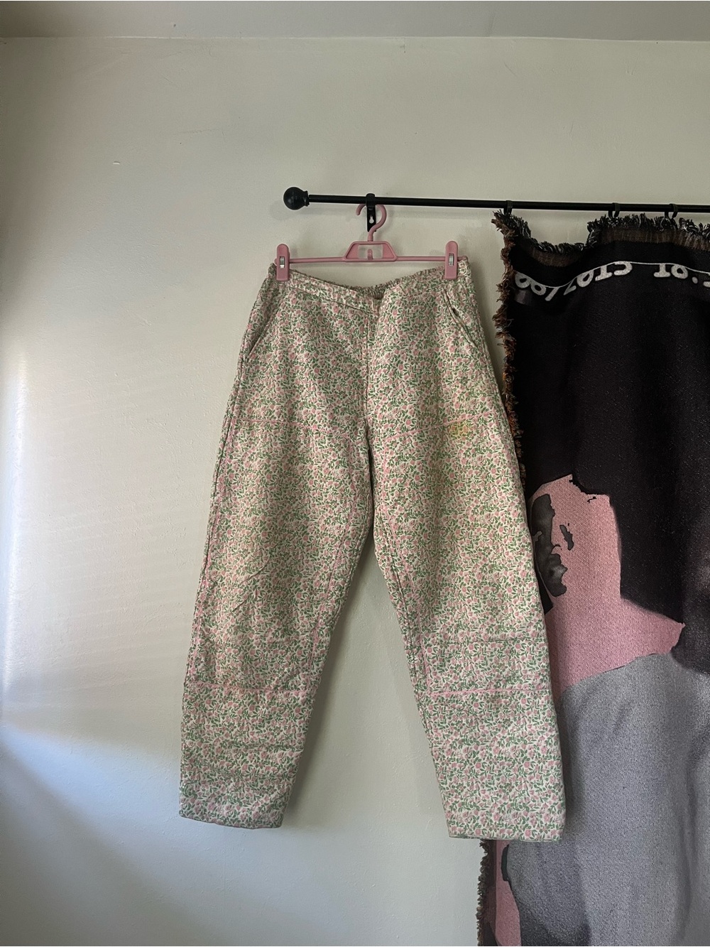 Handmade, Artist-made, from vintage quilt! Cozy pants!